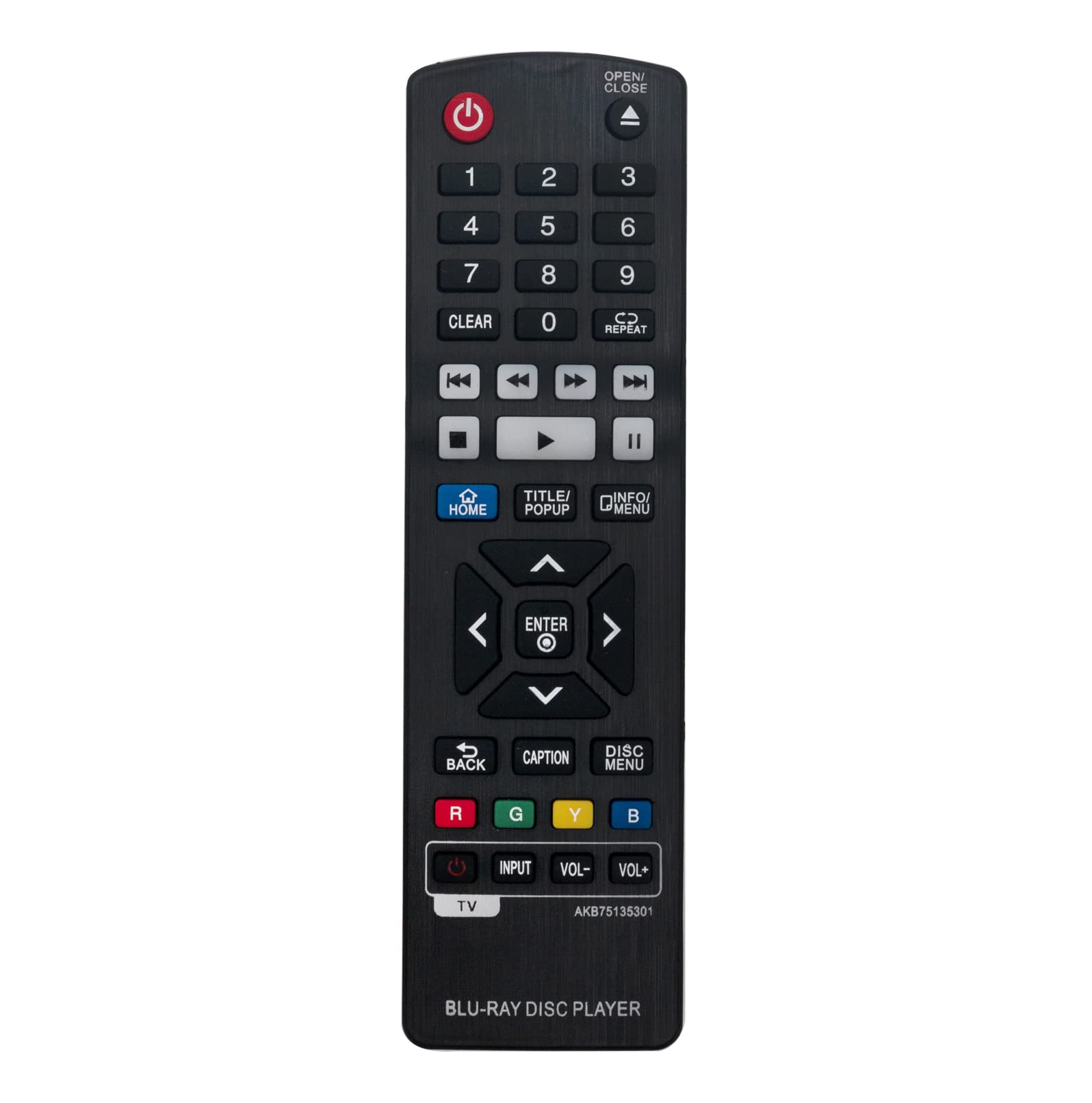 AULCMEET AKB75135301 sub AKB73735806 Replacement Remote Control Compatible with LG DVD Blu-Ray Player BPM331 BPM331N BPM53 BP440 BPM55N UP970 UBK90 BP440K BP530 BP540 BP540N BP550