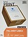 Full Sheet - Best Print Address Labels - 8-1/2