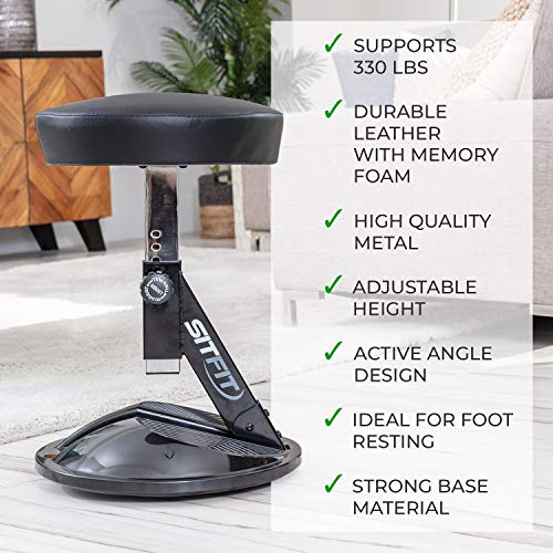 Sit 360 Adjustable Wobble Stool Office Desk Balance Chair with