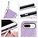ULAK iPhone 8 Plus Case, iPhone 7 Plus Wallet Case, Glitter PU Leather Wallet Case with Kickstand and ID Card Slot Wrist Strap Shockproof Flip Cover for iPhone 8 Plus - Light Purple