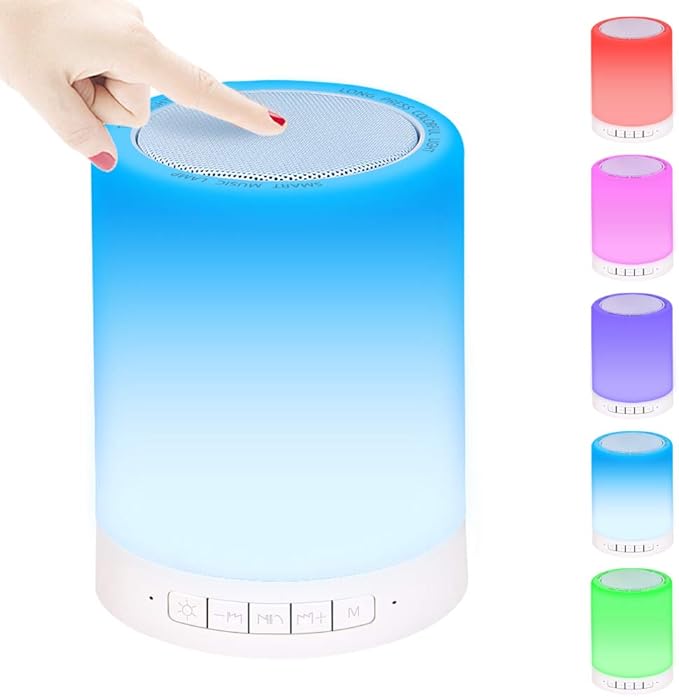 Bluetooth Speaker Lamp, Lucksun Touch Bedside Lamp Smart Night Light