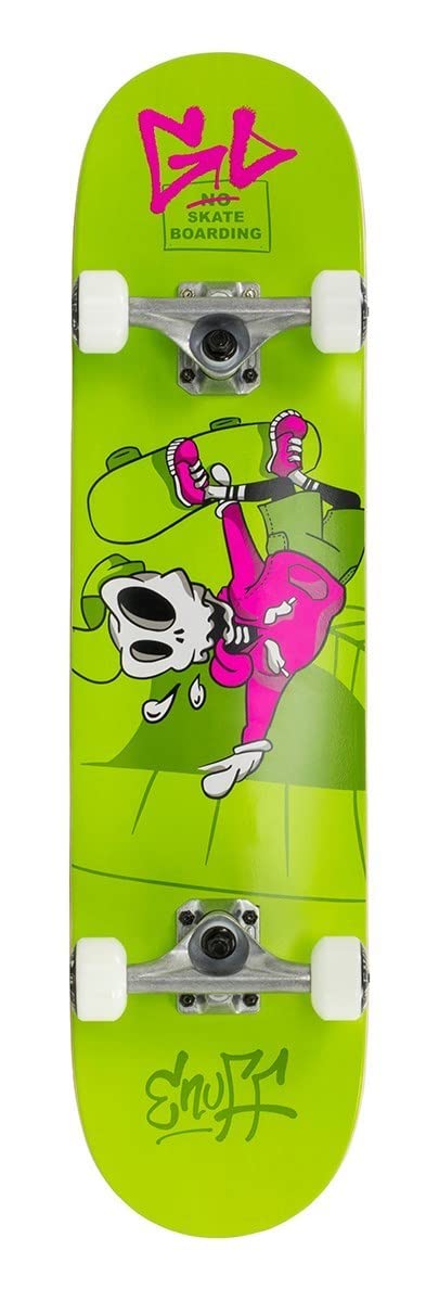 Enuff Skateboards Skully Complete Mini Skateboard, Adults Unisex, Green (Green), 7.75 Inches