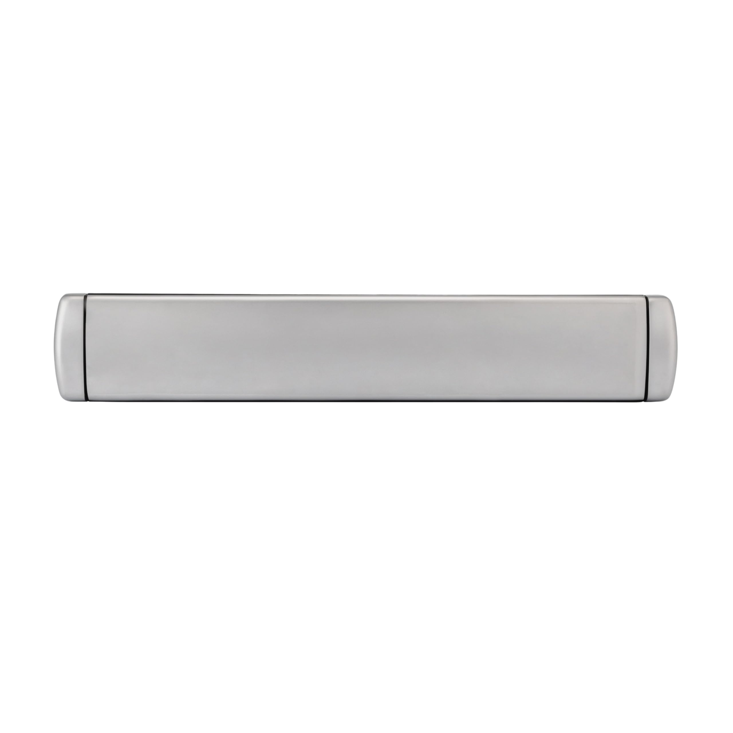 IRONWORX® Enigma 12" Premium Slimline Metal Sleeved Letterbox Satin Chrome ❘ Fully Weather Sealed, 180° Opening, Ultra Durable Modern Design, Compatible with UPVC, Composite & Wooden Doors