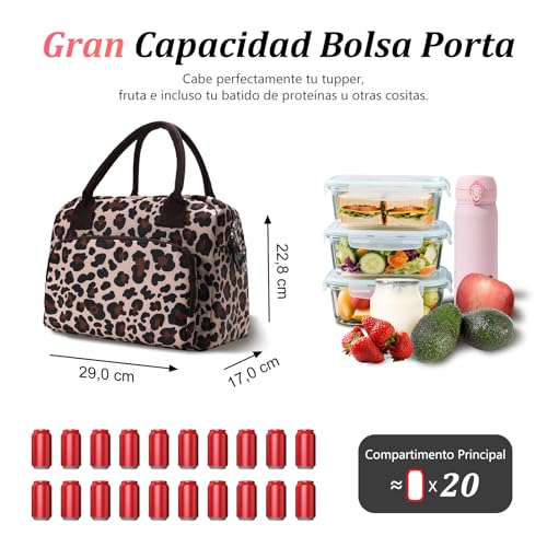 AOTM Spallacci Regolabili Lancheira de Termica Thermal Bag, 12L Food Bag, Food Bag, Lunch Bag, Office Travel Picnic