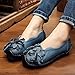 Outdoor Flat Casual Shoes, Tezoo Women's Genuine Leather Loafers - Handmade, Flower Style, Soft, Comfortable