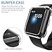 OUPODE Compatible with Apple Watch Case Series 4 44mm, Soft TPU Bumper Case Compatible with iWatch Cover, Replacement for Apple Watch Protector Series 4, Clear