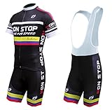 DIANNO CLUB 2.0 Nonstop Live For Speed Cycling Jersey Bicycle Jersey with 3D Padded Bib Short Set