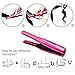 2 IN 1 Wireless Mini Hair Straightener Portable Ceramic Flat Iron USB Rechargeable Curler, Fix Styling Quick, Good for Travel(Rose red)