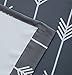 HLC.ME Arrow Printed Blackout Room Darkening Thermal Grommet Window Curtain Drape Panels for Bedroom - Set of 2 - Grey - 84