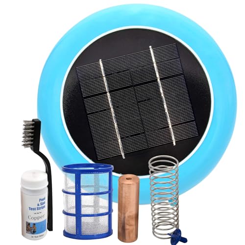 Solar Pool Ionizer for Pools up to 45,000 Gallons, Enhanced with Latest Solar Technology & Longer-Lasting Anode