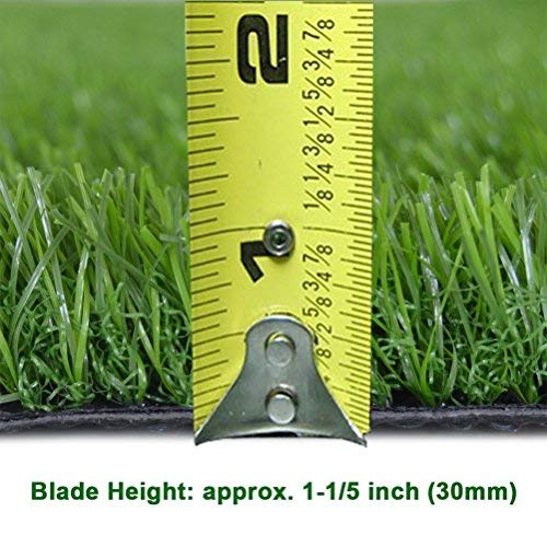 Synturfmats Premium Indoor/Outdoor Green Artificial Grass Rug - 2'x3' Decorative Synthetic Turf Runner Rugs Carpet with Drainage Holes