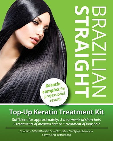 Brazilian Straight Top Up Keratin Treatment Kit Home Use