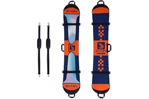 SkyPath Snowboard Cover Sleeve Case with Rubber Bumpers Adjustable Soft Cover with Detachable Double Shoulder Straps