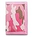 RFID Trifold Canvas Outdoor Sports Wallet for Kids - Front Pocket Wallet with Magic Sticker (Pink Camouflage)