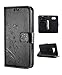 FLYEE Case Compatible with Samsung Galaxy S8 (5.1inch,Released in 2017),Wallet Case for Women and Girls with Card Holder,Leather Flip case Kickstand for Galaxy S8-Embossed Flowers Black
