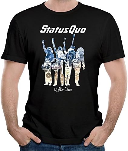 Men's Status Quo Band Hello Quo T Shirt Black