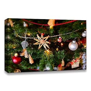 Canvas Wall Art Christmas Tree Celebration...