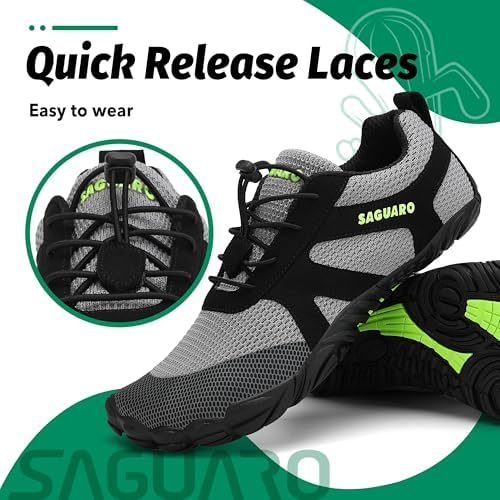 Chaussure Minimaliste Homme Femme Chaussure Plage de Marche Randonne Courses Trail Running Chaussures Barefoot Barefoot Chaussures Aquatiques, Gris Nuage, 42 EU
