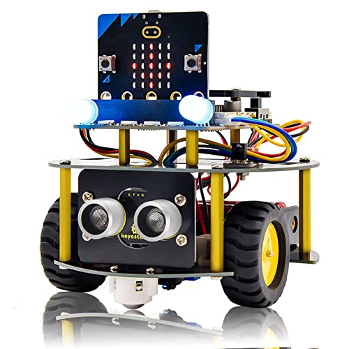 KEYESTUDIO Microbit Robot Car Starter Kit (with Micro:bit V1.5) for ...