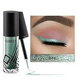 Liquid Eyeliner, Metallic Shiny Smoky Eyes Shadow Waterproof Glitter Eyeliner Eyeshadow Pen Makeup (D)