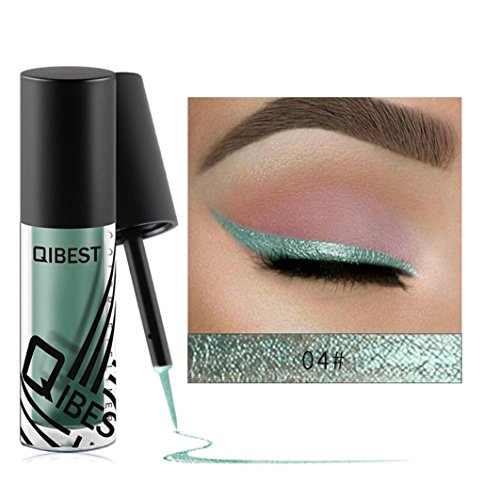 Liquid Eyeliner, Metallic Shiny Smoky Eyes Shadow Waterproof Glitter Eyeliner Eyeshadow Pen Makeup (D)