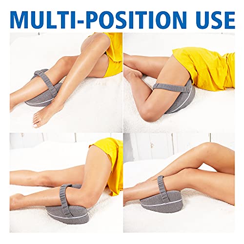Dr. Comfy Knee Pillow, Orthopedic Memory Foam Leg Pillow for Hip Pain