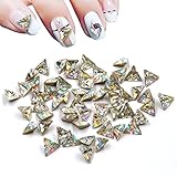 10pieces Charming Crystal Big Size Nail Art Diamond Sharp Botton 6mm Triangle Nail Rhinestone Diy Nail Salon Beauty Decoration (6mm triangle)