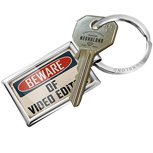 Keychain Beware Of Video Editor Vintage Funny Sign – NEONBLOND