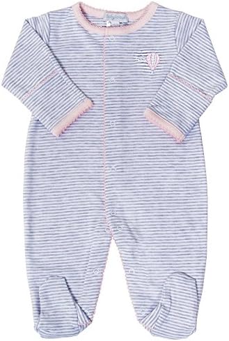 Baballoon Baby Girl Pima Cotton Long Sleeve Buttoned Sleeper Romper Footie (Light Pink Balloon, 18-24M)