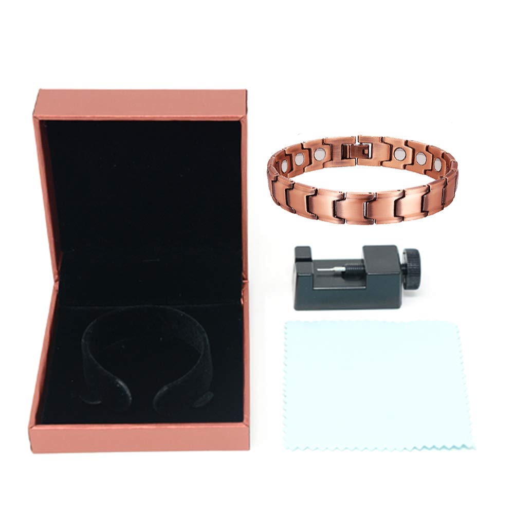 Magnetic Copper Bracelets Pain Relief for Men Women Arthritis Magnet Wristband Fathers Day Gifts By Santune