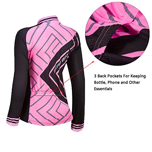 image for ZEROBIKE Women's Breathable Long Sleeve 3D Gel Padded Bicycle Cycling 