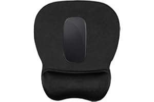 DEMON CHEST Office Mousepad with Memory Foam Wrist Support - Ergonomic Gaming Desktop Mouse Pad Wrist Rest - Design Gamepad Mat Rubber Base for Laptop Comquter -Silicone Non-Slip Special-Textured Surface (Black)