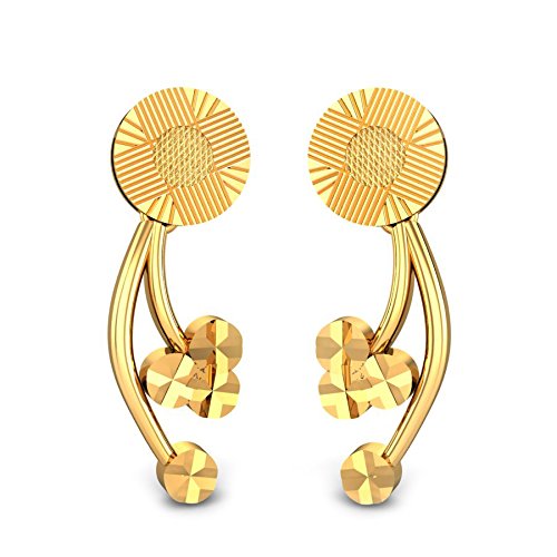 18KT Yellow Gold Stud Earrings for Women
