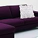 Homecube Satin Rose Flower Bed Sofa Square Pillow Cushion Pillowcase Case Cover Rose Flowers 16.5''x15.5'' Decorative (White)