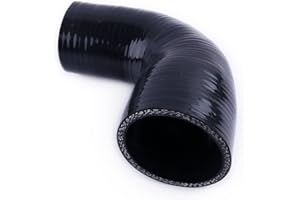 OHOB-COOL 90 Degree Elbow Reducer Silicone Coupler Reinforced Hose ID 3.5" to 4" (89-102mm),4-Ply Turbo/Intercooler/Intake Piping Industrial Hydraulic