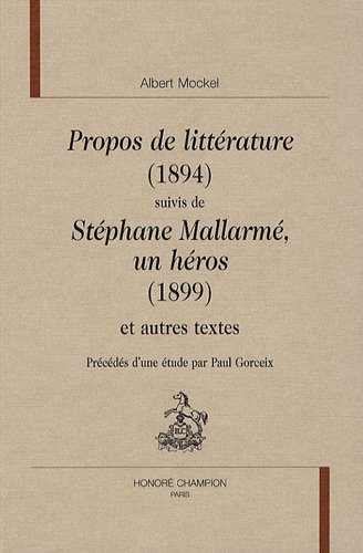 Propos de littérature