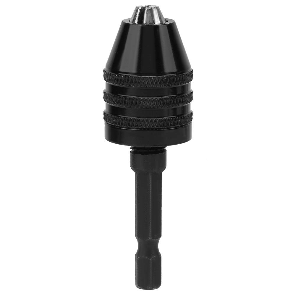 Samfox Drill Chuck 0.3-6.5mm Keyless Drill Chuck 1/4" Hex Shank Quick Change Adapter for Micro Drills Electric Grinders
