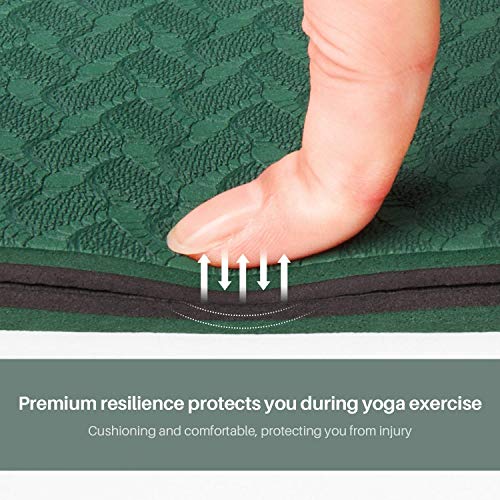 image for Aqui Legend Yoga Mat, Premium Print 6mm, Non Slip Exercise & Fitness M