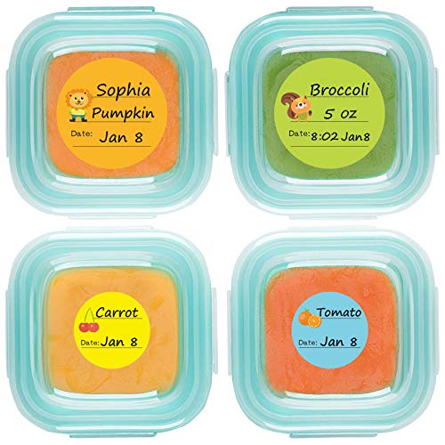 Baby Food Labels, Removable Write-On Date Labels for OXO TOT Food Storage Containers & Baby Bottles, Great for Daycare, Pack of 90
