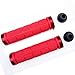 607 Bike Hand Grips, MTB Grips Handlebar Lockable Mountain Antiskid Shockproof Aluminum Alloy Locking Ring Comfy Soft TPR Rubber Handlebar for Bicycle Mountain Bike BMX Folding Bike 1 Pair (Red)