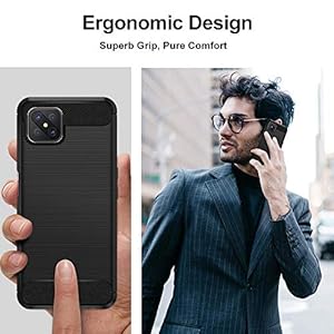 iVoler Cover per Oppo Reno4 Z 5G / Oppo Reno 4Z 5G con 3 Pezzi Pellicola Vetro Temperato, Fibra di Carbonio Nero… - immagine 6