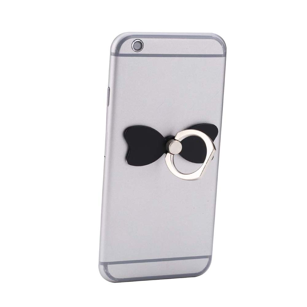 ISKIPMobile Phone Ring Grip, 360° Rotation 180° Fold Ring Holder, Universal Smartphone Finger Ring Holder, Finger Ring Stand for iPhone, Samsung, Tablet (Black)