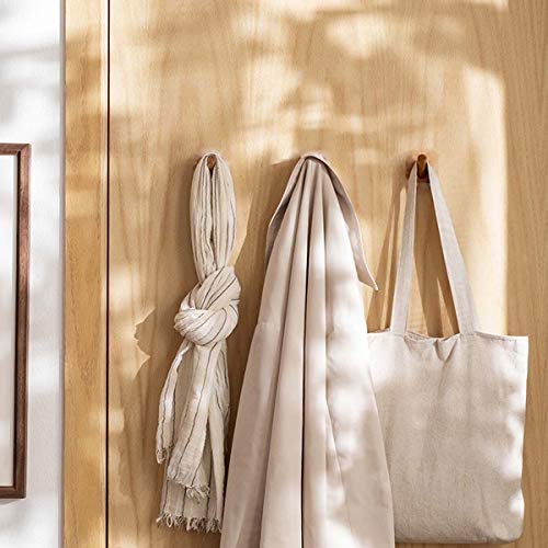 Sendida Closet Hanger Hat Hooks for Coat Key Cloth Door Adhesive Wall Hook Organization Utility Hanger Hooks (6 Pack Lean) - Thumbnail 2