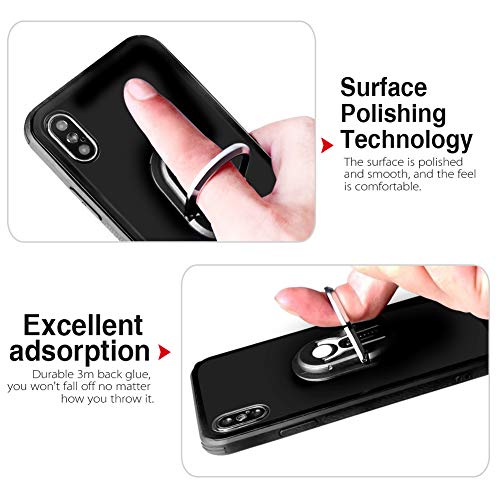 Phone Ring Holder - Sanp Three-in-one Multipurpose Mobile Phone Bracket Holder Stand 360 Degree Rotation & 90Â°Flip for Car Home, Multiple-Angle Car Phone Mount (Black)