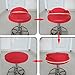 Augld Round Bar Stool Cover Watedrproof Faux Leather Stool Slipcover 13.5 Inch Black
