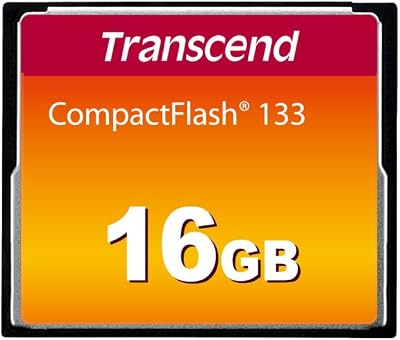 Transcend 16GB CompactFlash CF Card 133X Ultra DMA 4 MLC NAND for DSLRs