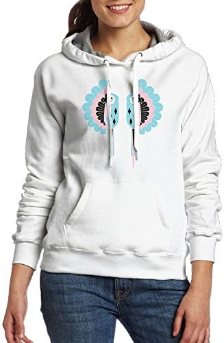 Women's Casual Long Sleeve Front Pocket Animal Bird Parrot Tropical Hooded Sweatshirt