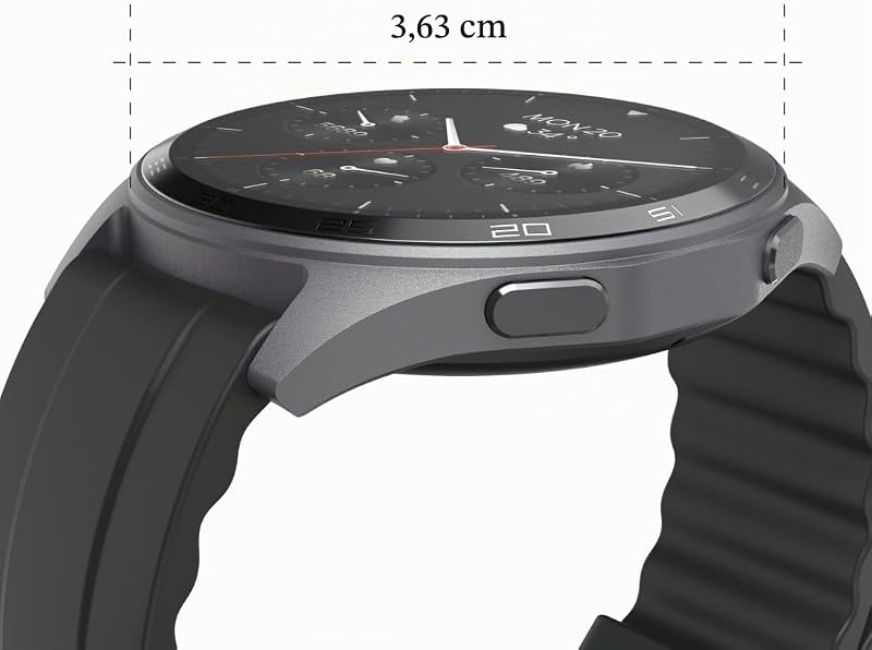 Montre connectée GPS Intégré 7010" (Montre Sport, écran AMOLED 1,43", Fonction Prise d’appels, contrôle Vocal Siri/Google, étanche IP68/3 ATM), Anthracite