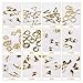 Triangle Square Designs Gold Metal Hollow Nail Art Studs Nail Art Decorations