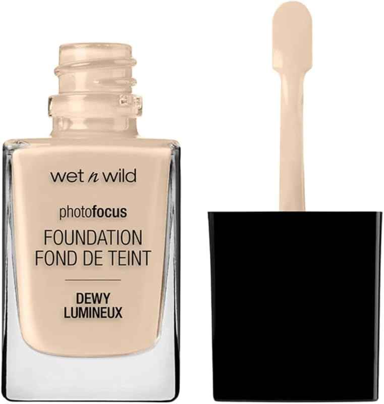 Photo Focus Dewy Foundation, Fondotinta Liquido Idratante per Pelle Normale/Secca a Coprenza Modulabile dal Finish Luminoso, Nude Ivory